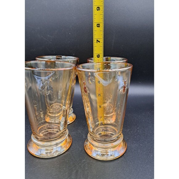La Rochere Musee Paris Bee Orange Iced Tea/ Water Glasses 5.5” h 10 oz Set of 4 - Picture 11 of 12